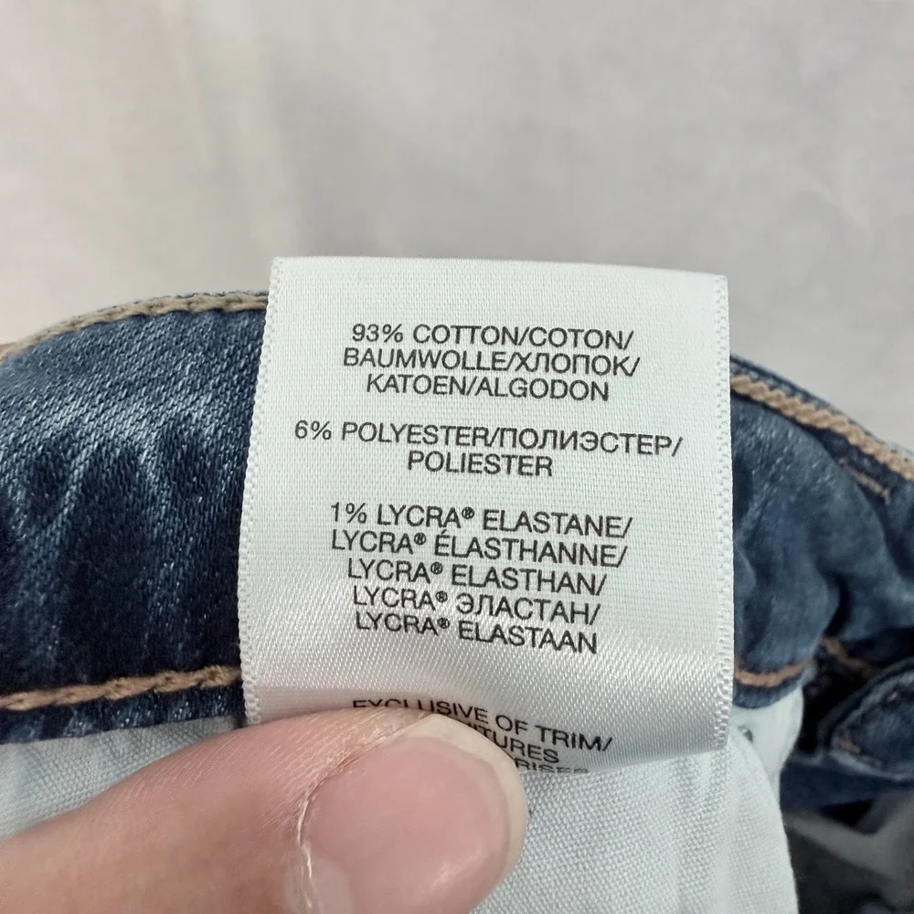 Silver Jeans Co Eddie Jeans 36x30 Blue Straight Leg Whisker Stretch